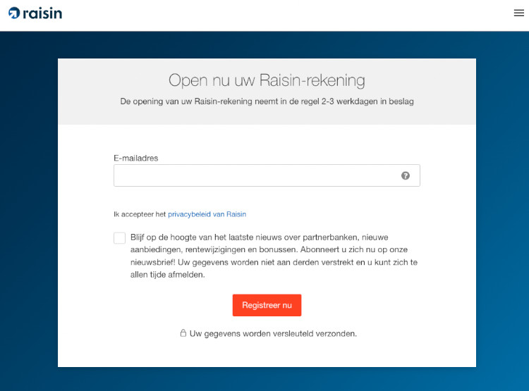 Spaarrekening Raisin openen