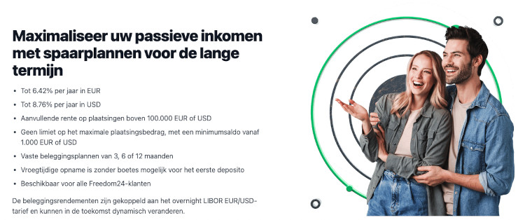 Sparen Freedom 24 voor lange termijn voor hogere spaarrente