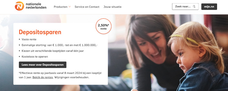 Nationale-Nederlanden spaardeposito sparen