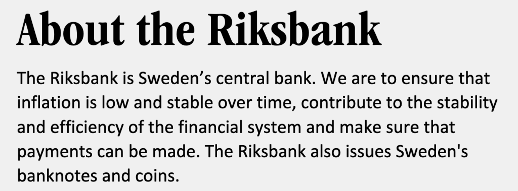 Over Spaarrente Zweden Riksbank
